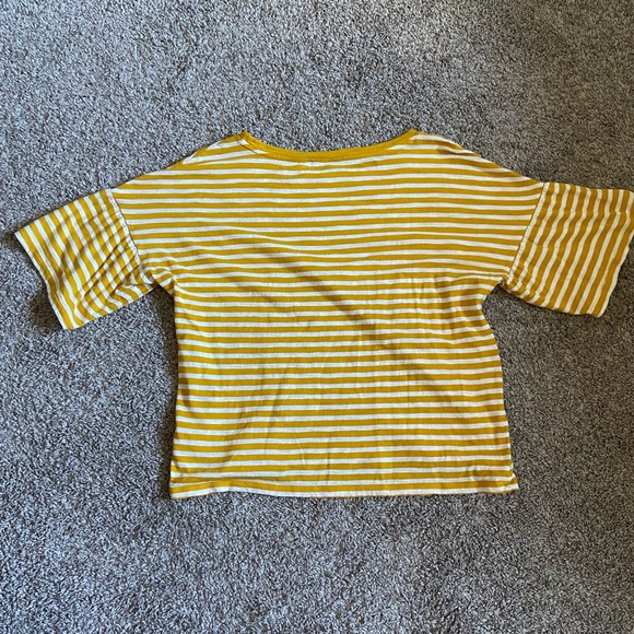 Medium Striped White and Yellow Top! - Picture 3 of 4